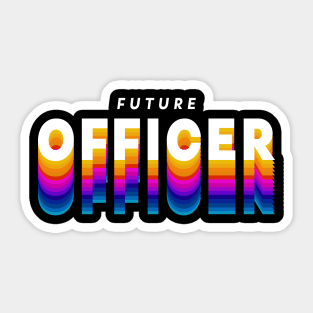 future officer in gradient color Sticker